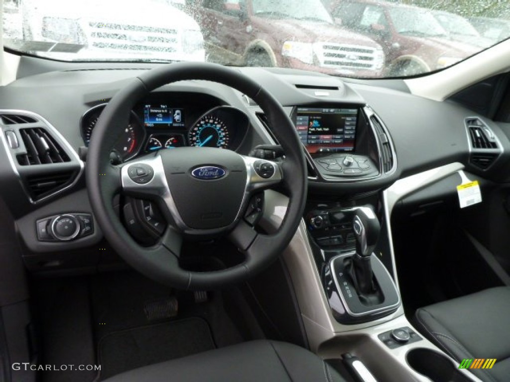2013 Ford Escape SEL 2.0L EcoBoost 4WD Charcoal Black Dashboard Photo #75822832