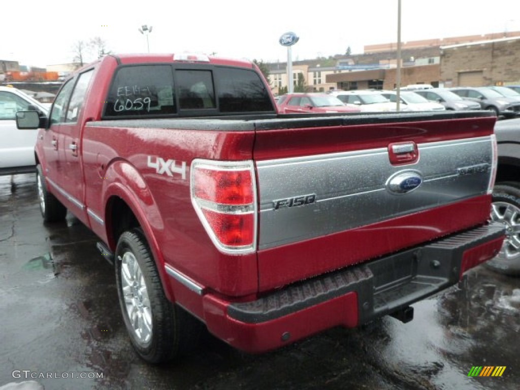 Ruby Red Metallic 2013 Ford F150 Platinum SuperCrew 4x4 Exterior Photo #75823186