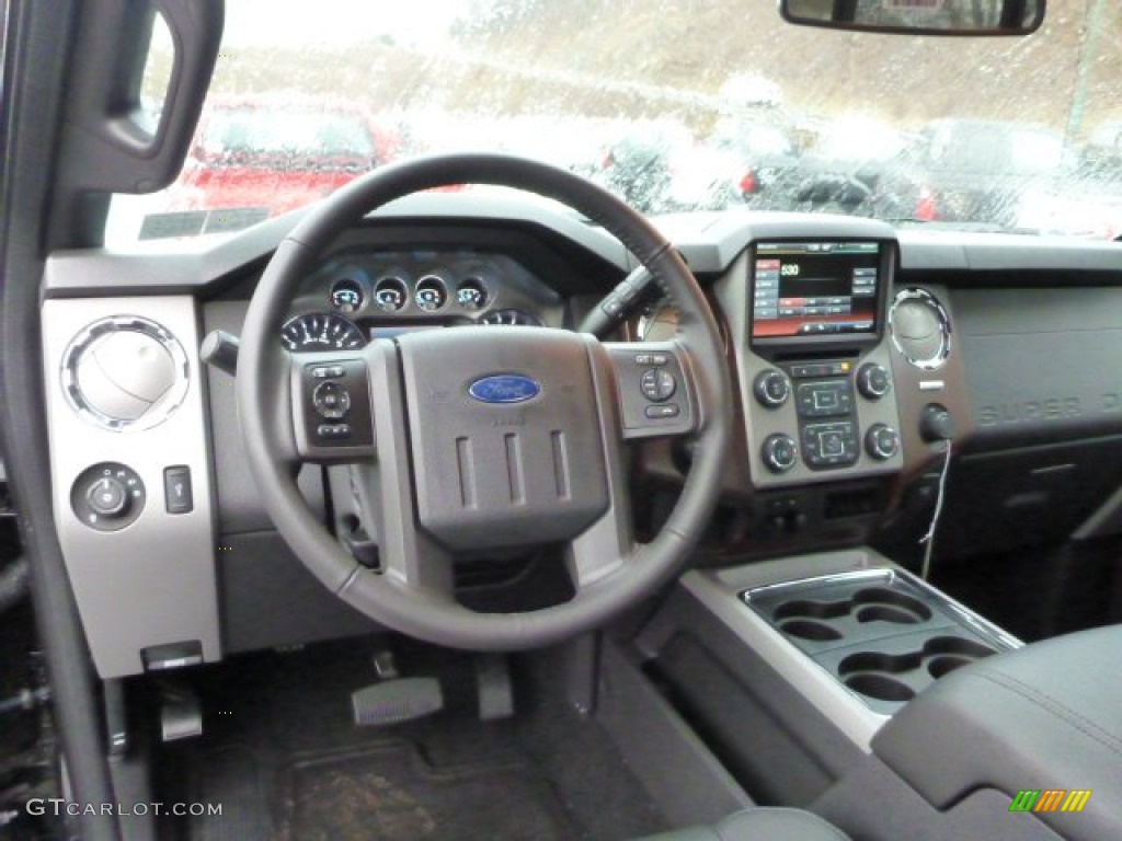 2013 Ford F250 Super Duty Lariat SuperCab 4x4 Black Dashboard Photo #75823486