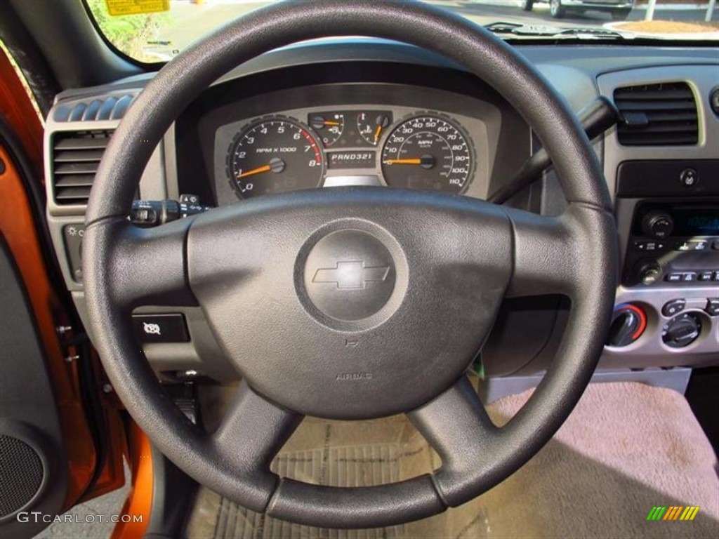 2004 Chevrolet Colorado LS Crew Cab Medium Dark Pewter Steering Wheel Photo #75824239