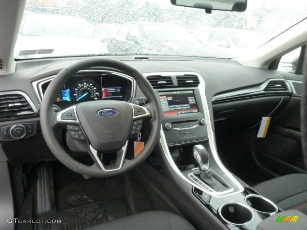2013 Ford Fusion SE 1.6 EcoBoost SE Appearance Package Charcoal Black/Red Stitching Dashboard Photo #75824632