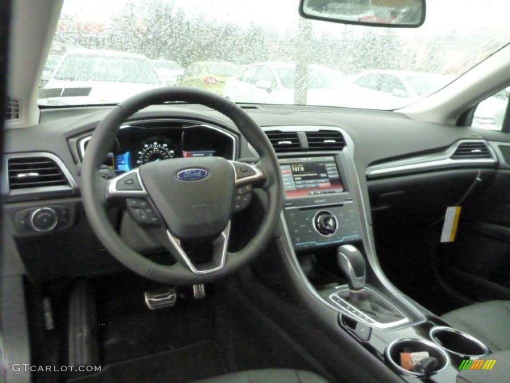 2013 Ford Fusion Titanium AWD Charcoal Black Dashboard Photo #75825068