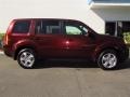 2013 Dark Cherry Pearl Honda Pilot EX-L  photo #2