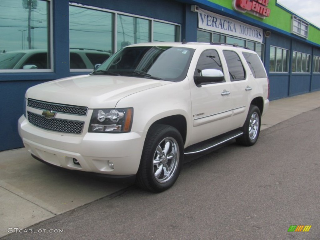 2008 Tahoe LTZ 4x4 - White Diamond Tricoat / Ebony photo #1