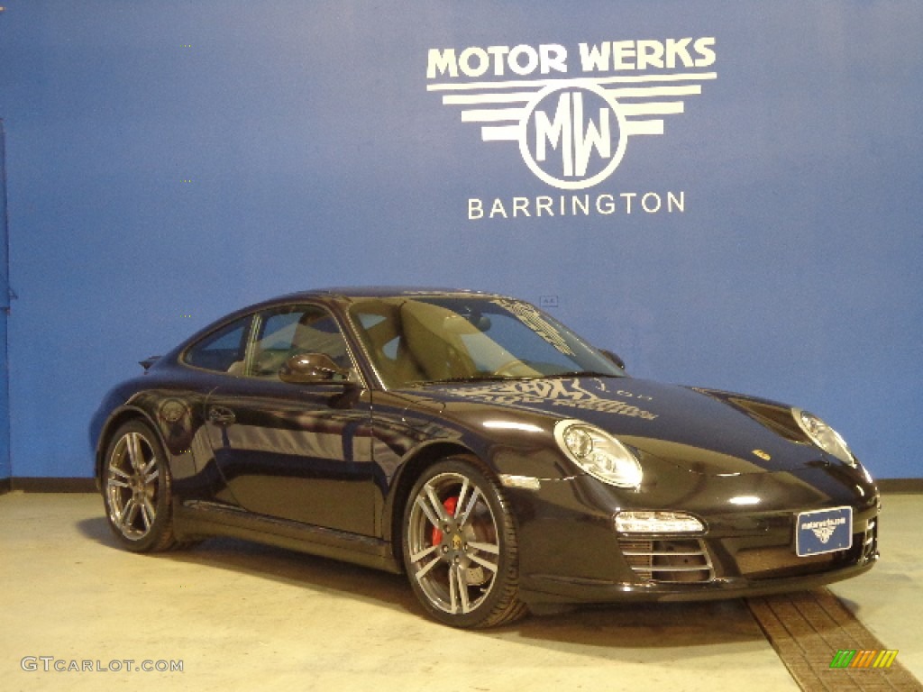 2011 911 Carrera 4S Coupe - Basalt Black Metallic / Black photo #1