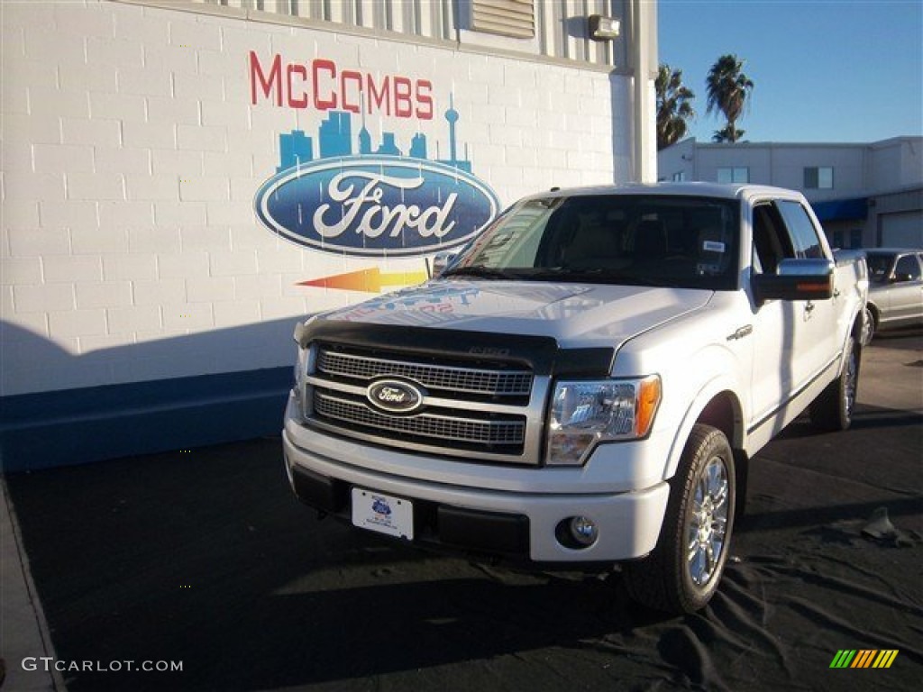 2010 F150 Platinum SuperCrew 4x4 - White Platinum Metallic Tri Coat / Medium Stone Leather/Sienna Brown photo #1