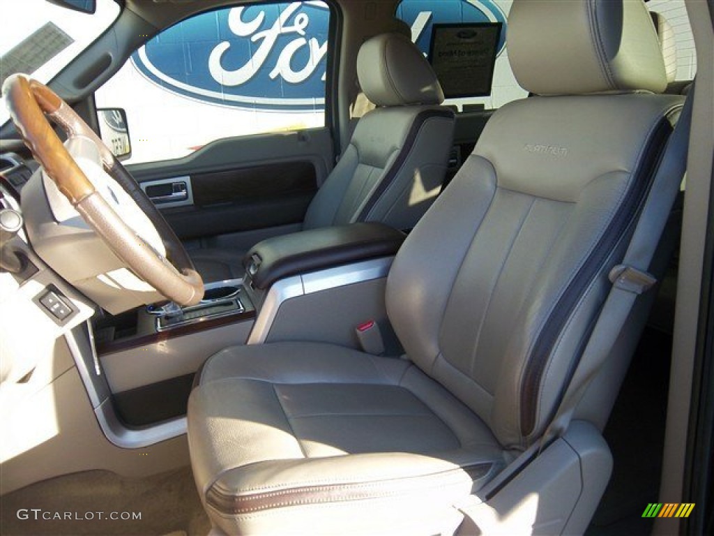 2010 F150 Platinum SuperCrew 4x4 - Tuxedo Black / Medium Stone Leather/Sienna Brown photo #13
