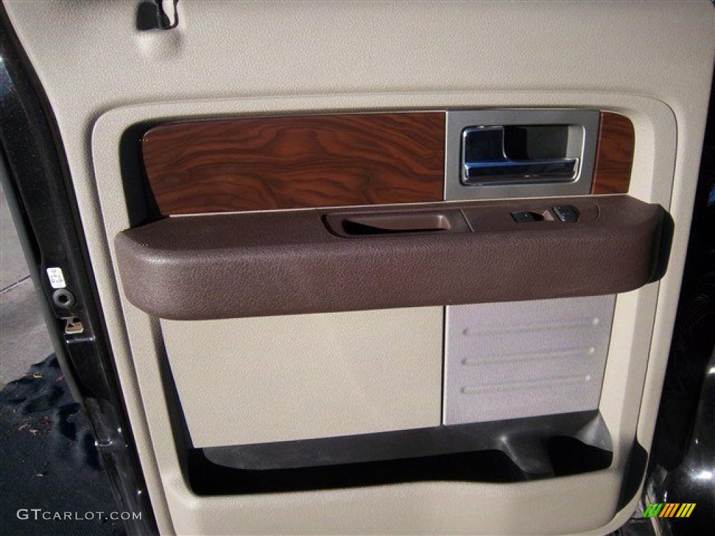 2010 F150 Platinum SuperCrew 4x4 - Tuxedo Black / Medium Stone Leather/Sienna Brown photo #15