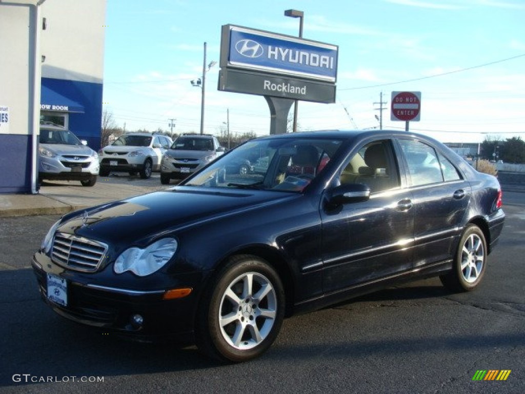 2007 C 280 4Matic Luxury - Capri Blue Metallic / Stone photo #1