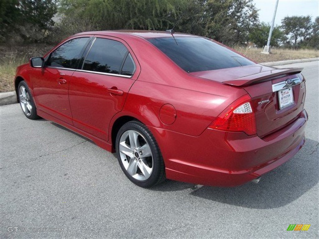 2010 Fusion Sport - Sangria Red Metallic / Charcoal Black/Sport Black photo #9