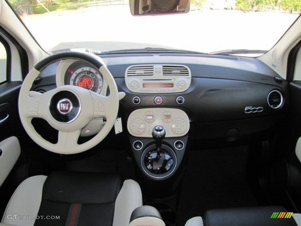2012 Fiat 500 Gucci 500 by Gucci Nero (Black) Dashboard Photo #75833338