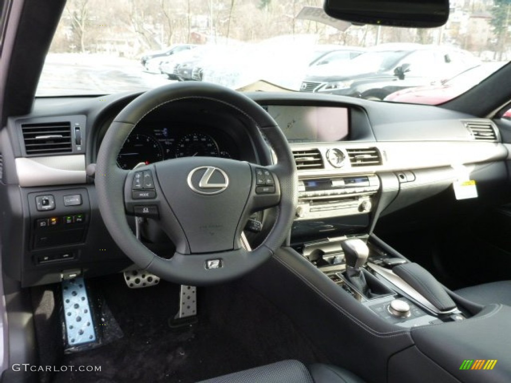2013 Lexus LS 460 F Sport AWD F Sport Black w/White Perf. Genuine Aluminum Dashboard Photo #75837712