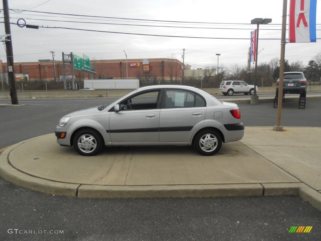 2007 Rio LX Sedan - Silver / Gray photo #8