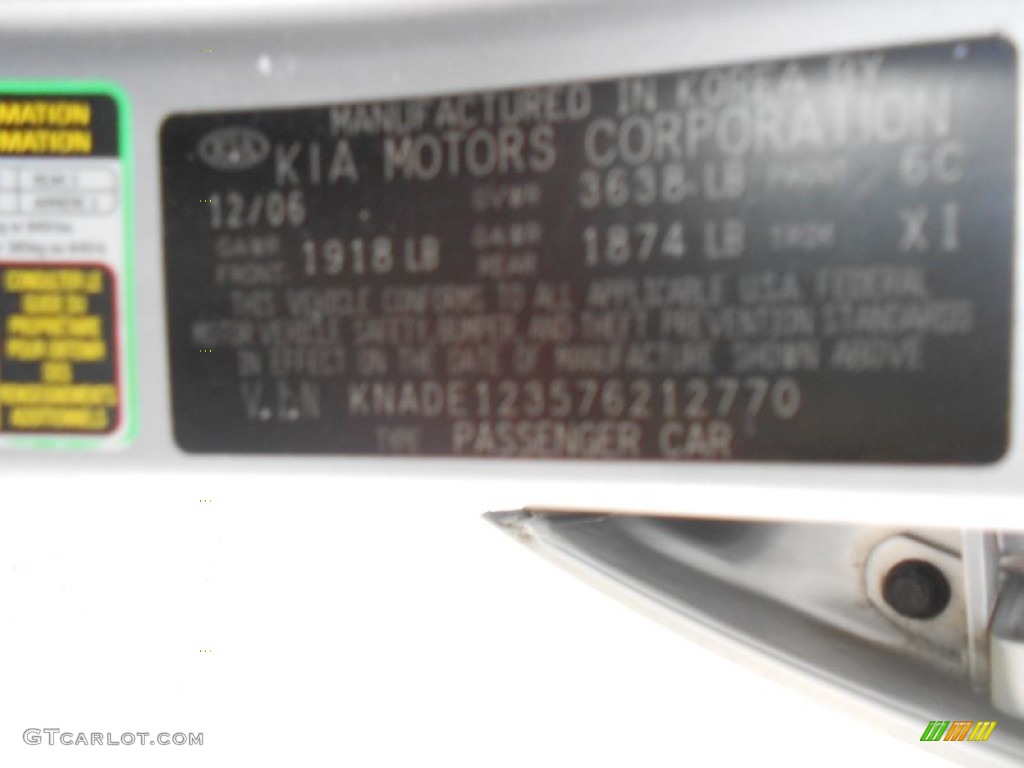 2007 Rio LX Sedan - Silver / Gray photo #20