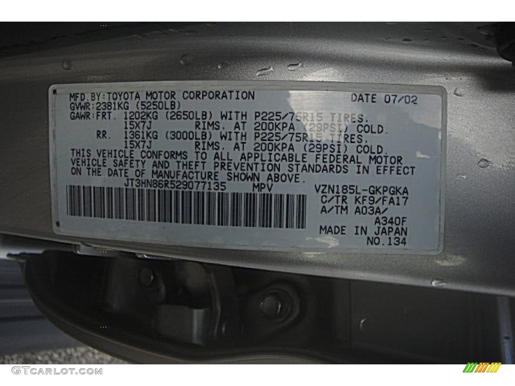2002 4Runner Sport Edition 4x4 - Thunder Cloud Metallic / Gray photo #13