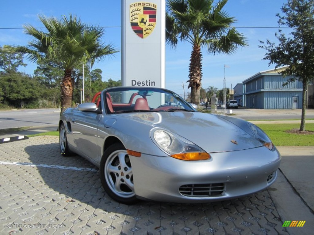 Arctic Silver Metallic Porsche Boxster