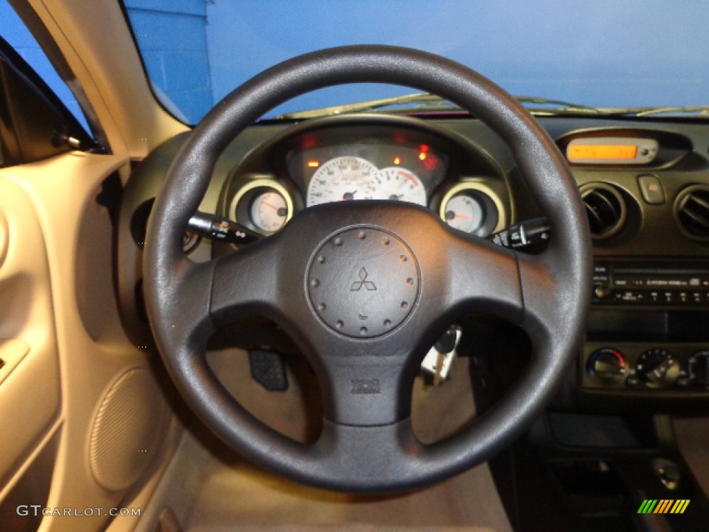 2001 Mitsubishi Eclipse RS Coupe Beige Steering Wheel Photo #75841465
