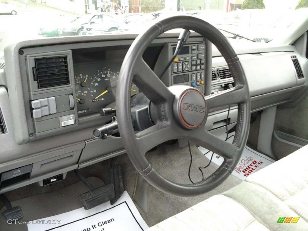 1993 GMC Sierra 1500 SLE Regular Cab Gray Steering Wheel Photo #75842924