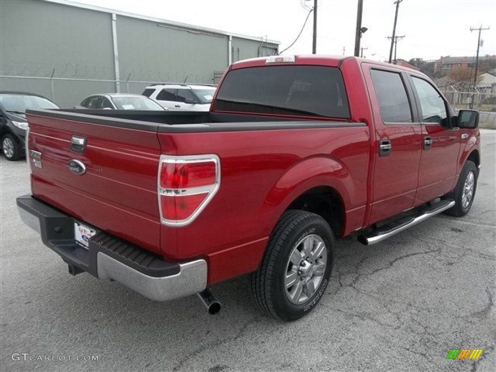 2010 F150 XLT SuperCrew - Red Candy Metallic / Medium Stone photo #3