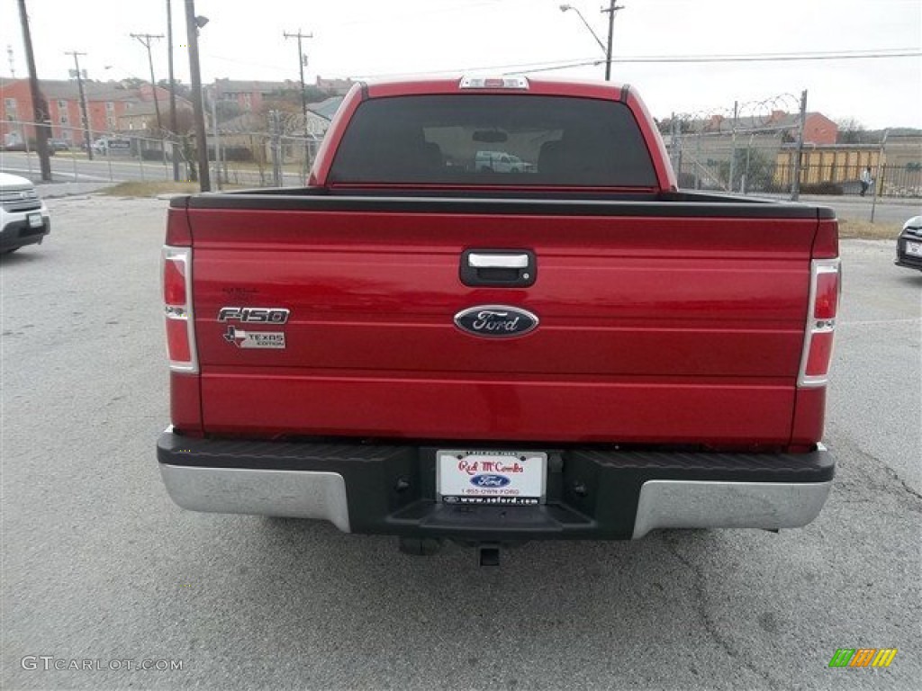 2010 F150 XLT SuperCrew - Red Candy Metallic / Medium Stone photo #4