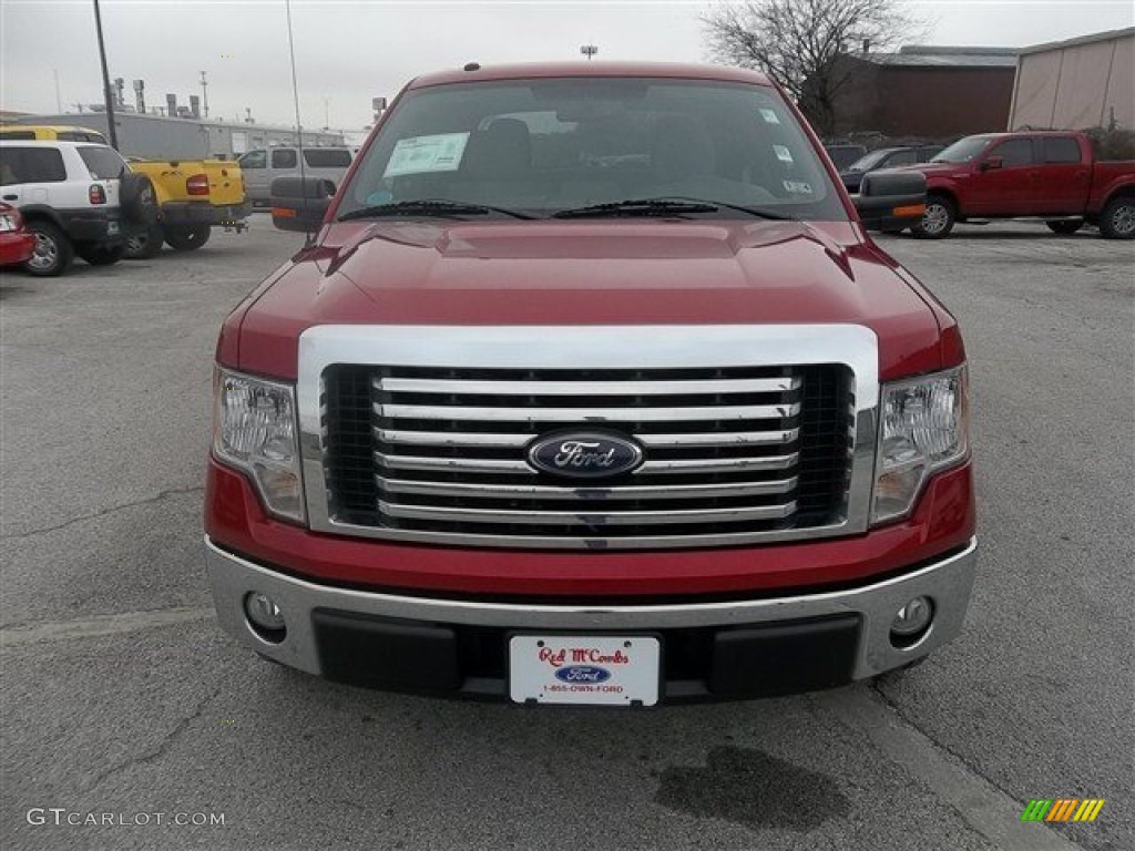 2010 F150 XLT SuperCrew - Red Candy Metallic / Medium Stone photo #8