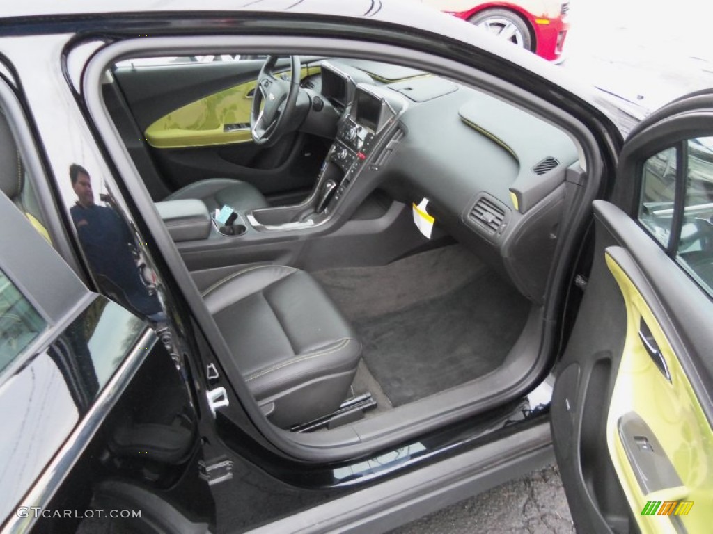 Jet Black/Green/Dark Accents Interior 2012 Chevrolet Volt Hatchback Photo #75846027