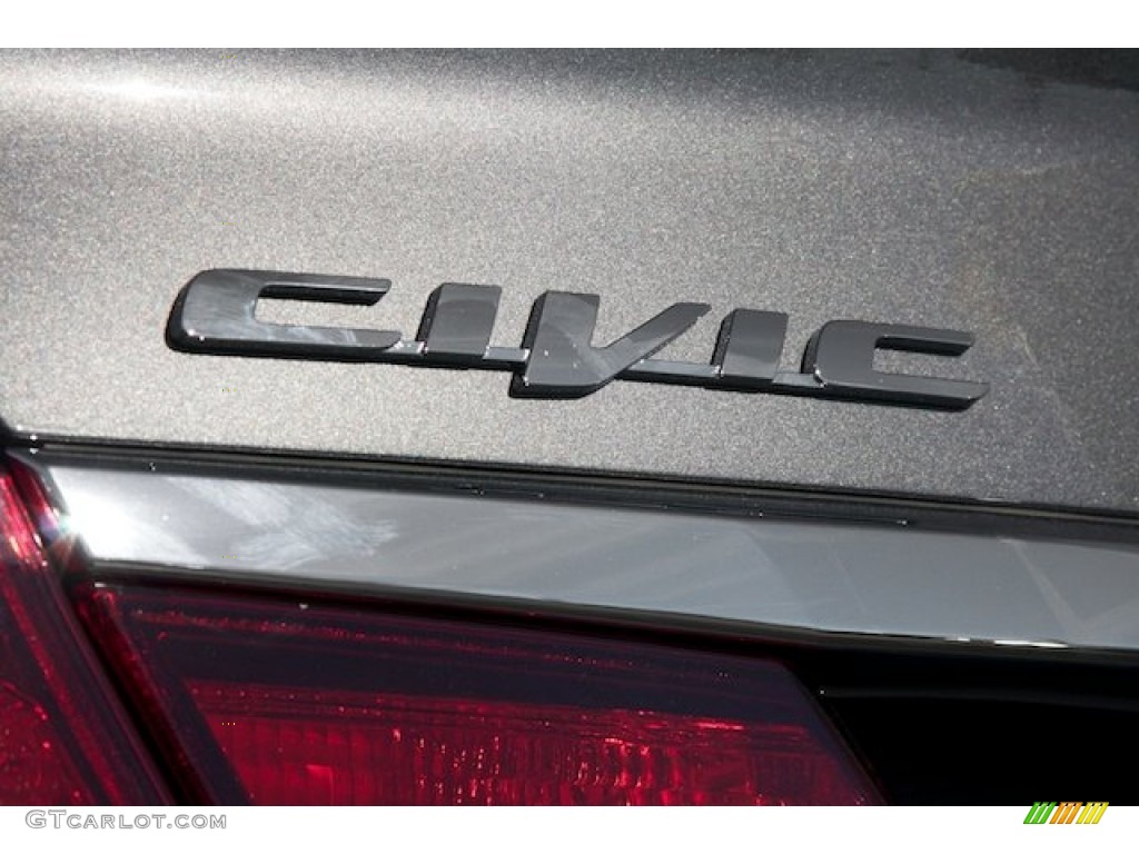 2013 Civic EX-L Sedan - Polished Metal Metallic / Gray photo #3
