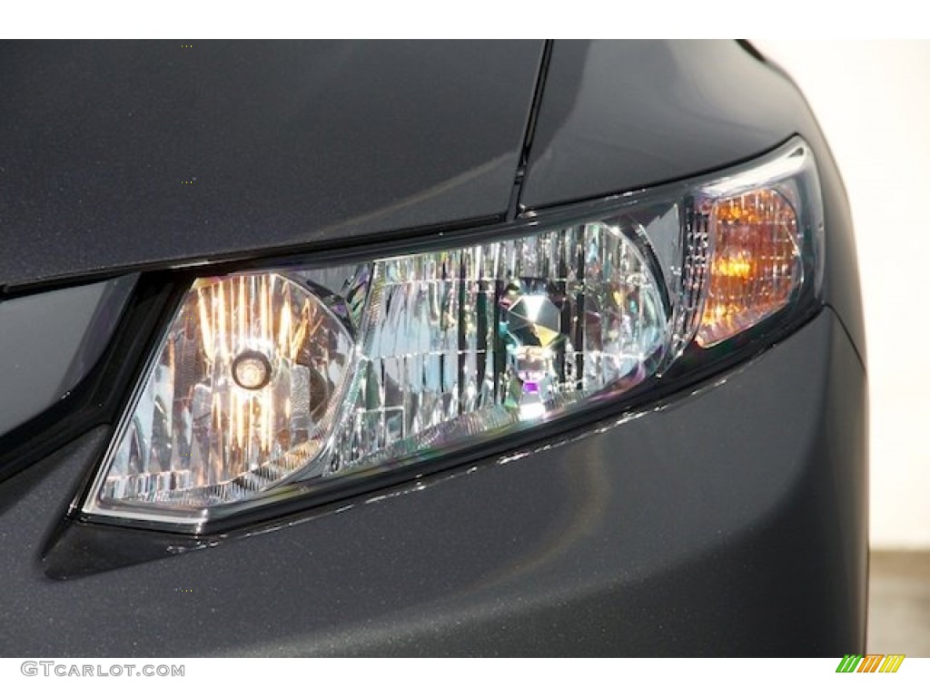 2013 Civic EX-L Sedan - Polished Metal Metallic / Gray photo #6