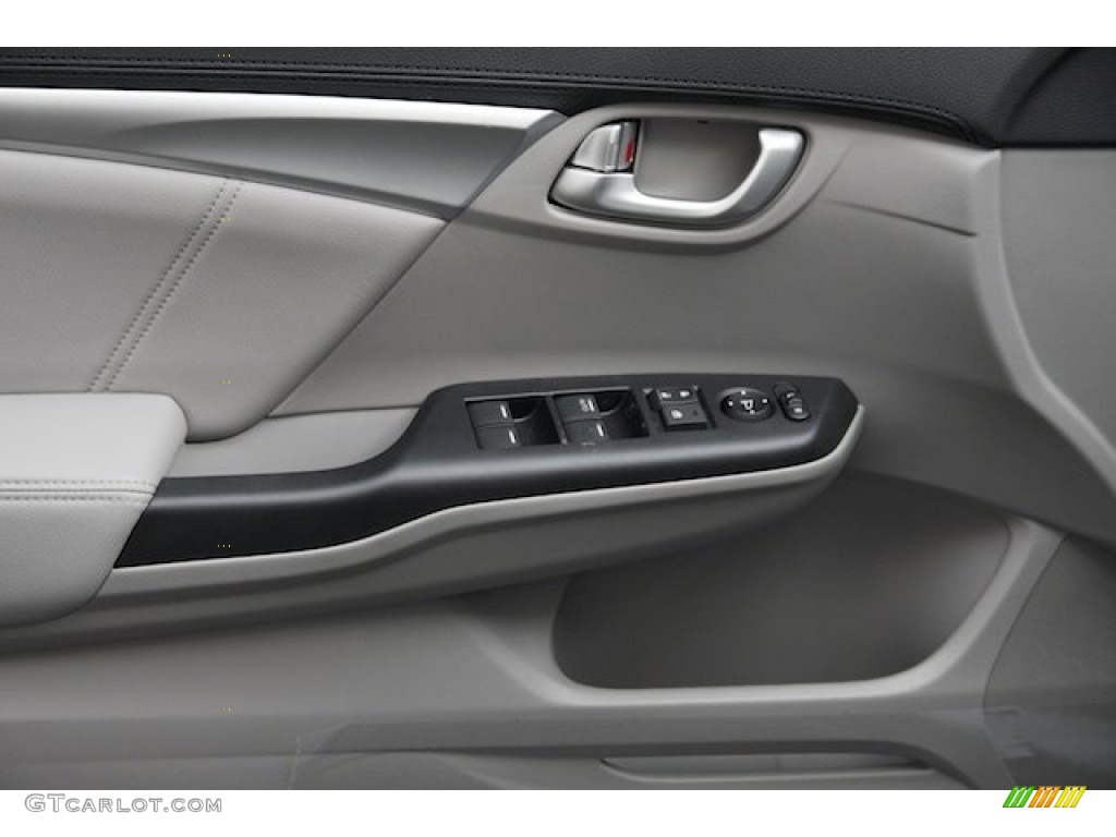 2013 Civic EX-L Sedan - Polished Metal Metallic / Gray photo #9