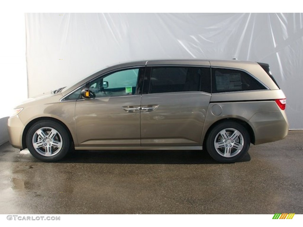 Mocha Metallic 2013 Honda Odyssey Touring Elite Exterior Photo #75847924