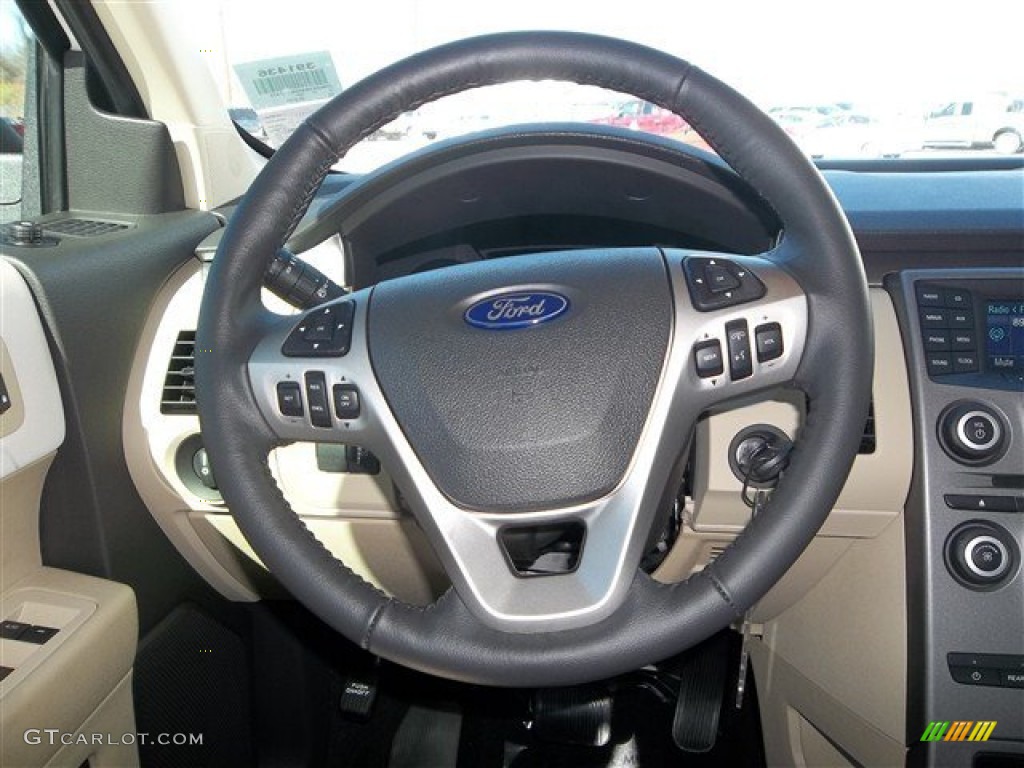2013 Ford Flex SE Dune Steering Wheel Photo #75849145
