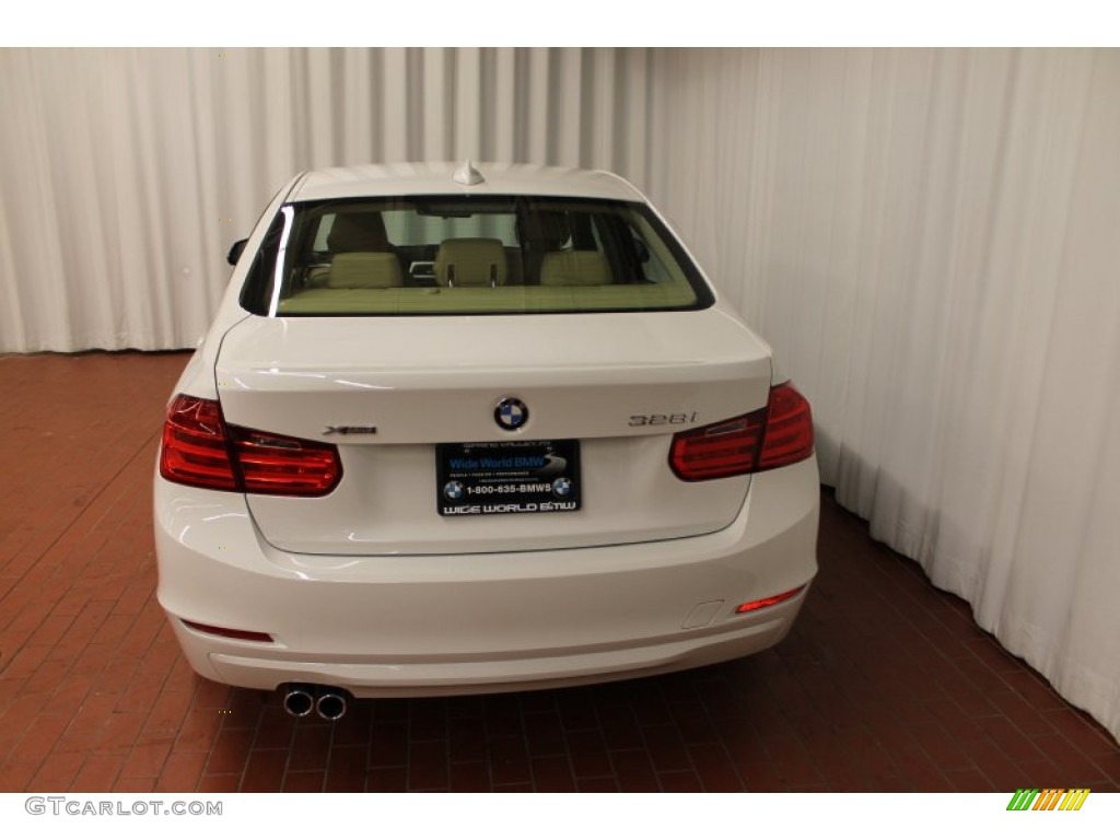 2013 3 Series 328i xDrive Sedan - Alpine White / Venetian Beige photo #5