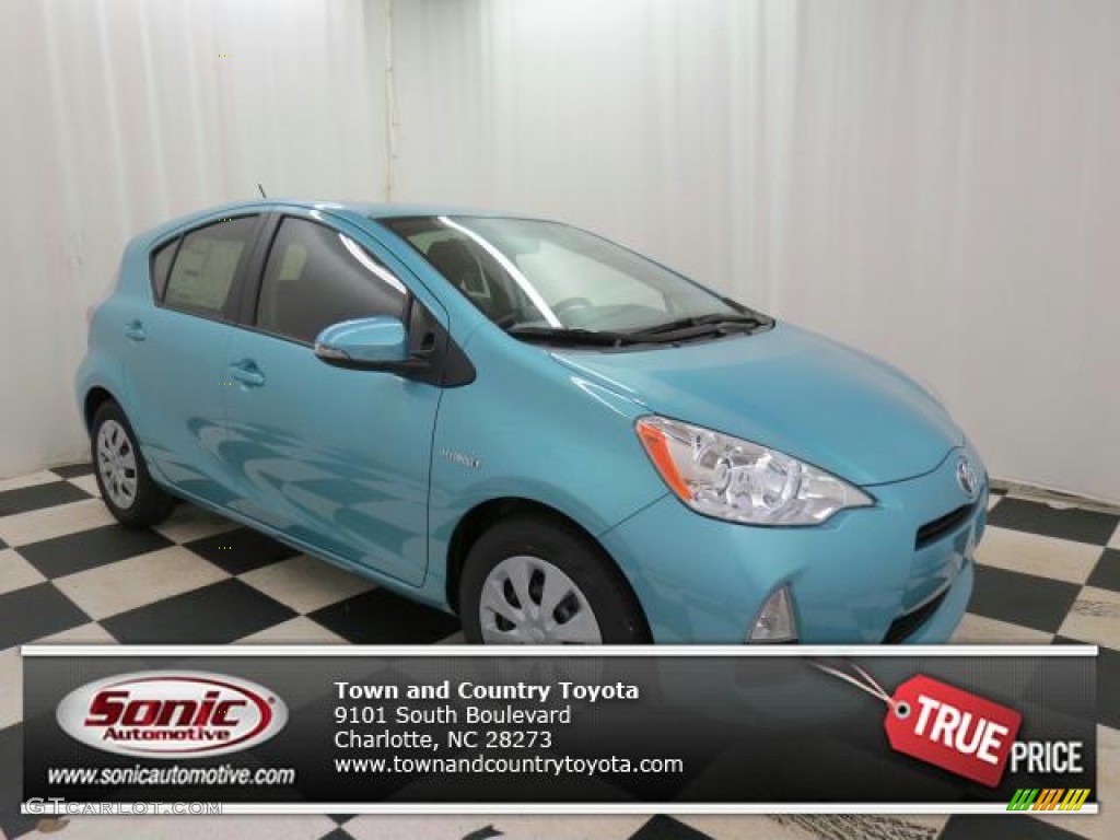 2012 Prius c Hybrid Two - Summer Rain Metallic / Light Blue Gray/Black photo #1
