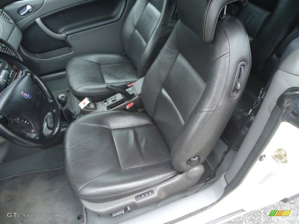 Charcoal Gray Interior 2002 Saab 9-3 SE Convertible Photo #75854017