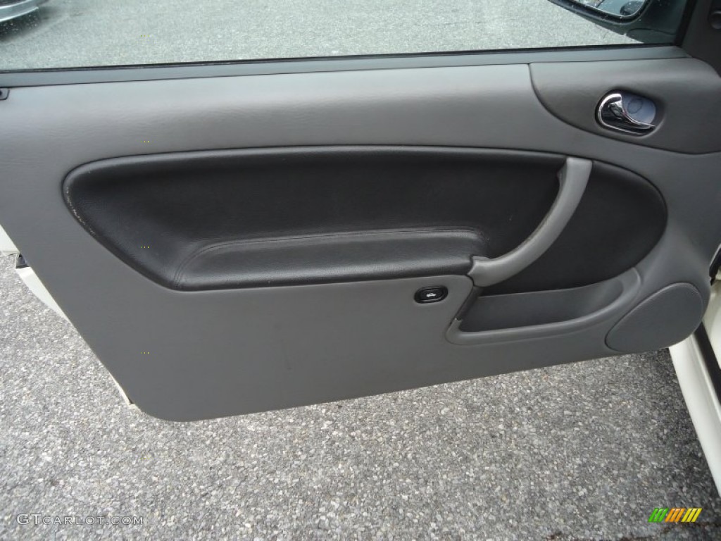 2002 Saab 9-3 SE Convertible Charcoal Gray Door Panel Photo #75854179