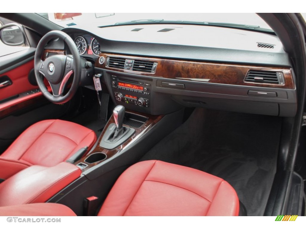 2010 3 Series 335i Convertible - Jet Black / Coral Red/Black Dakota Leather photo #9