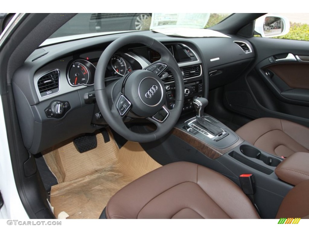 Chestnut Brown Interior 2013 Audi A5 2.0T quattro Coupe Photo #75855328