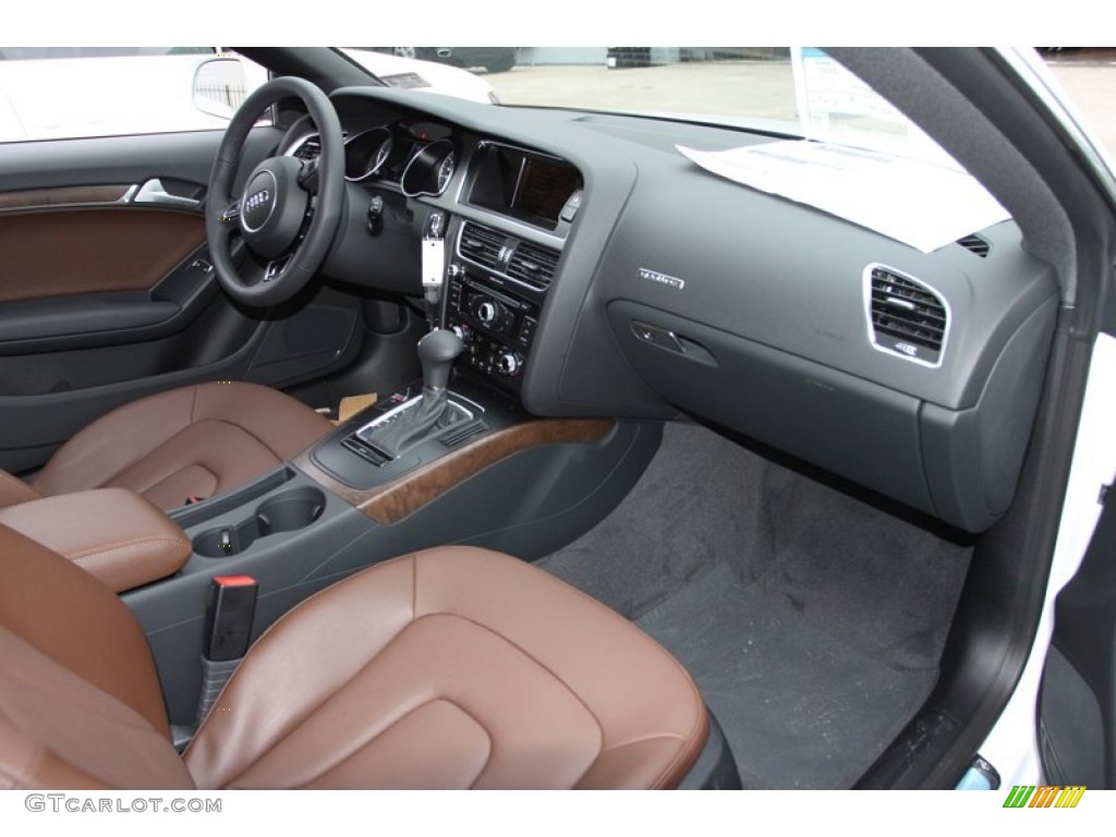 2013 Audi A5 2.0T quattro Coupe Chestnut Brown Dashboard Photo #75855510