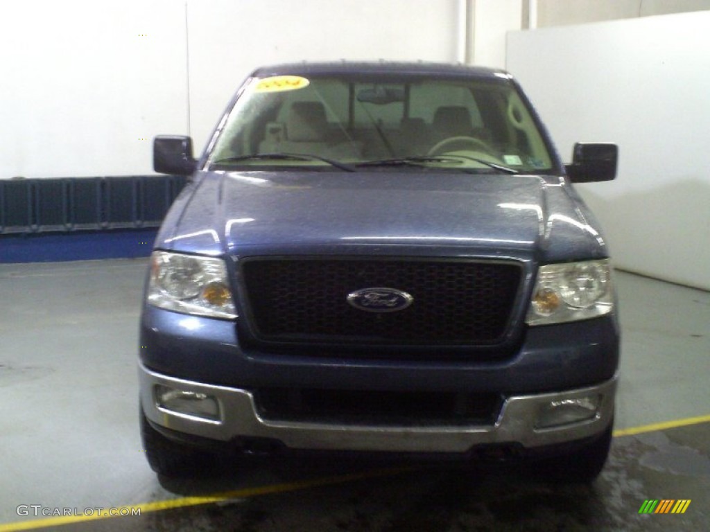 2004 F150 XLT SuperCab 4x4 - Medium Wedgewood Blue Metallic / Tan photo #2