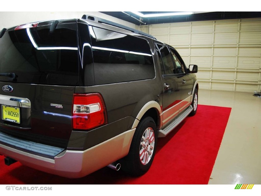 2008 Expedition EL Eddie Bauer - Stone Green Metallic / Camel photo #6