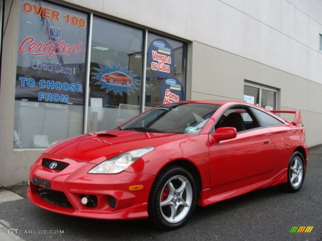 2003 Celica GT-S - Absolutely Red / Black/Deep Blue photo #1