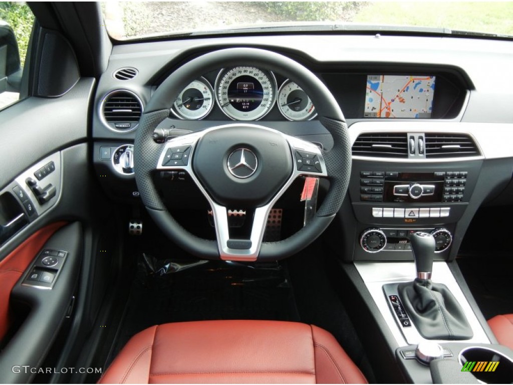 2013 Mercedes-Benz C 250 Coupe Red/Black Dashboard Photo #75860103