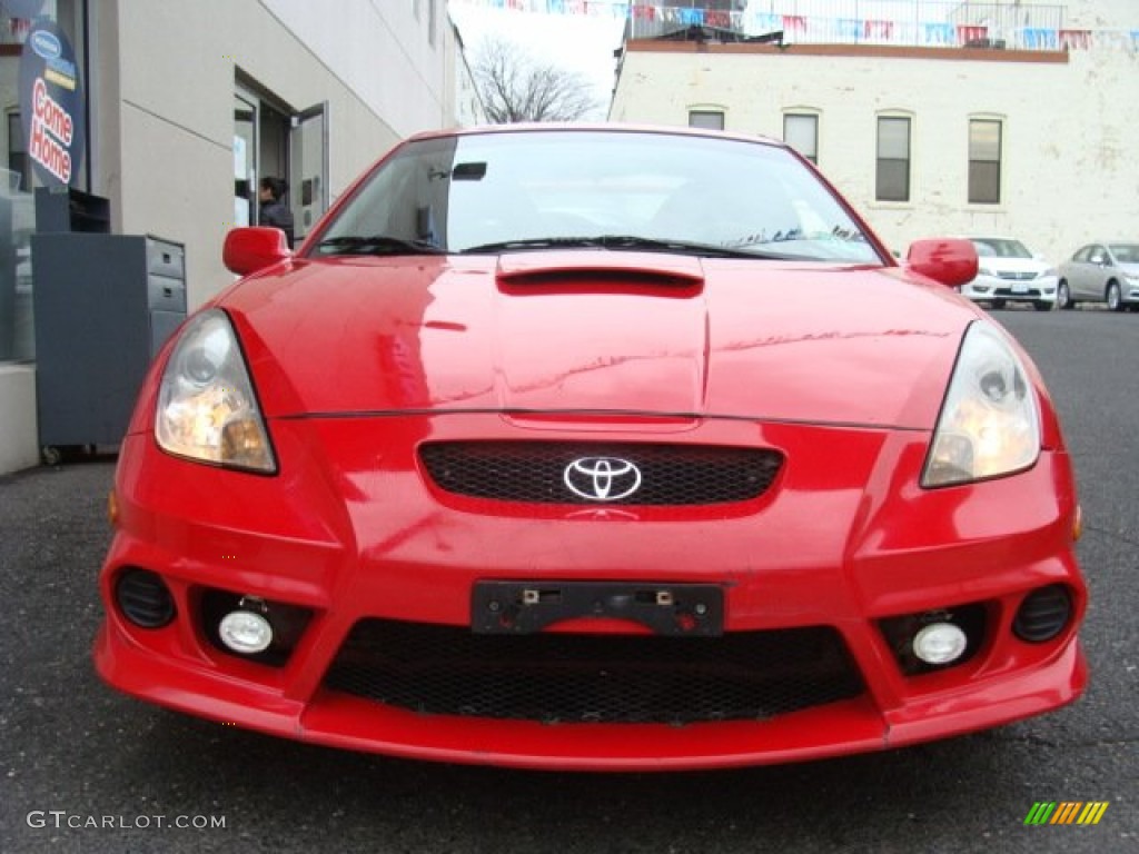 2003 Celica GT-S - Absolutely Red / Black/Deep Blue photo #2