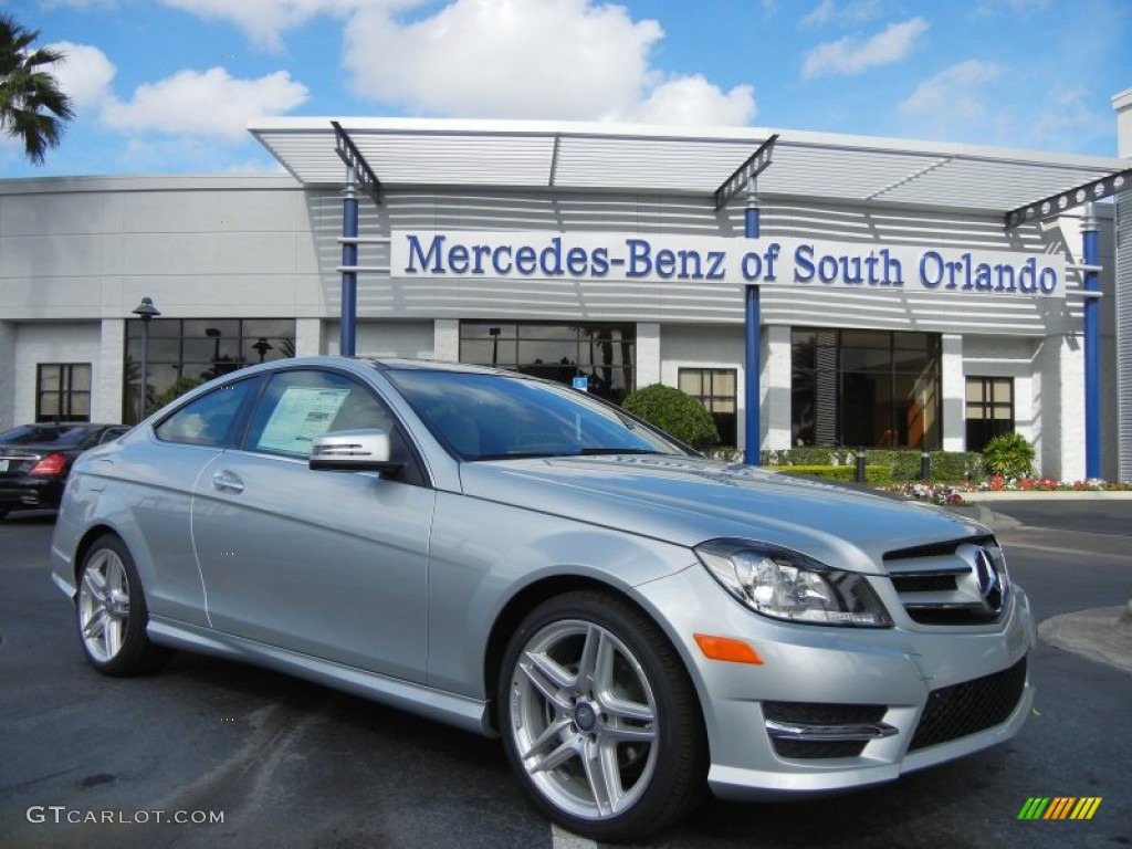 2013 C 250 Coupe - Iridium Silver Metallic / Ash/Black photo #1