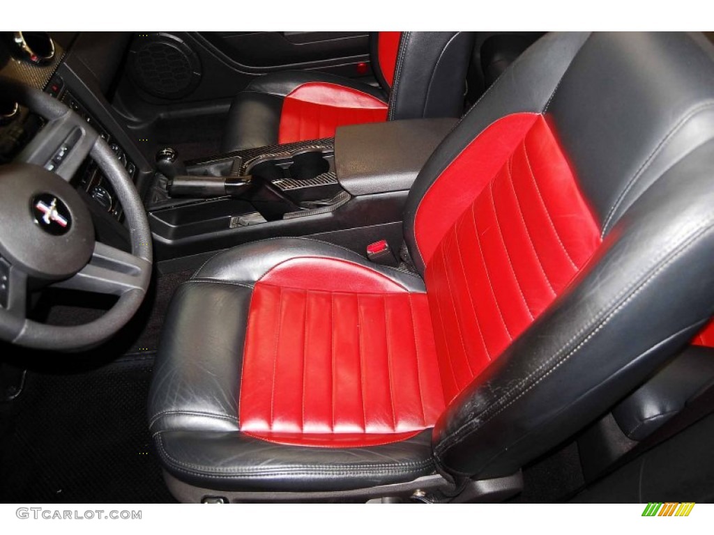 2005 Mustang GT Premium Convertible - Black / Dark Charcoal/Red photo #11