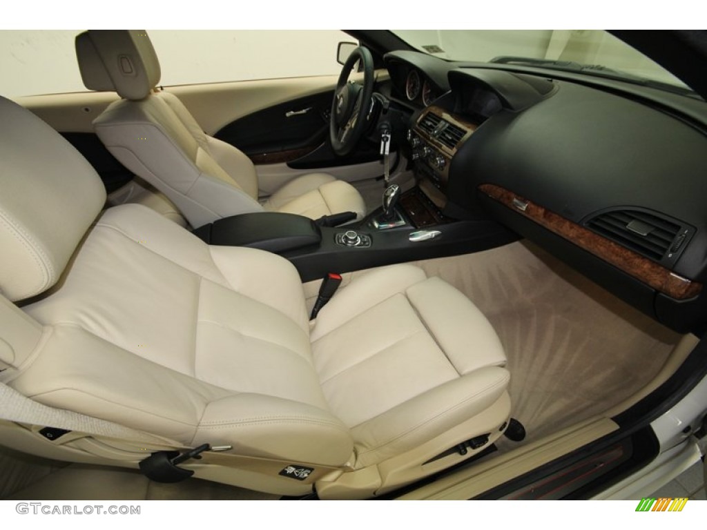 Cream Beige Dakota Leather Interior 2009 BMW 6 Series 650i Convertible Photo #75861394