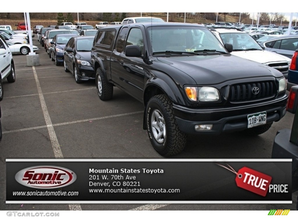 2004 Tacoma V6 TRD Xtracab 4x4 - Black Sand Pearl / Oak photo #1