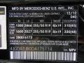 040: Black 2013 Mercedes-Benz ML 350 4Matic Color Code