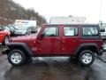 2013 Deep Cherry Red Crystal Pearl Jeep Wrangler Unlimited Sport 4x4  photo #2