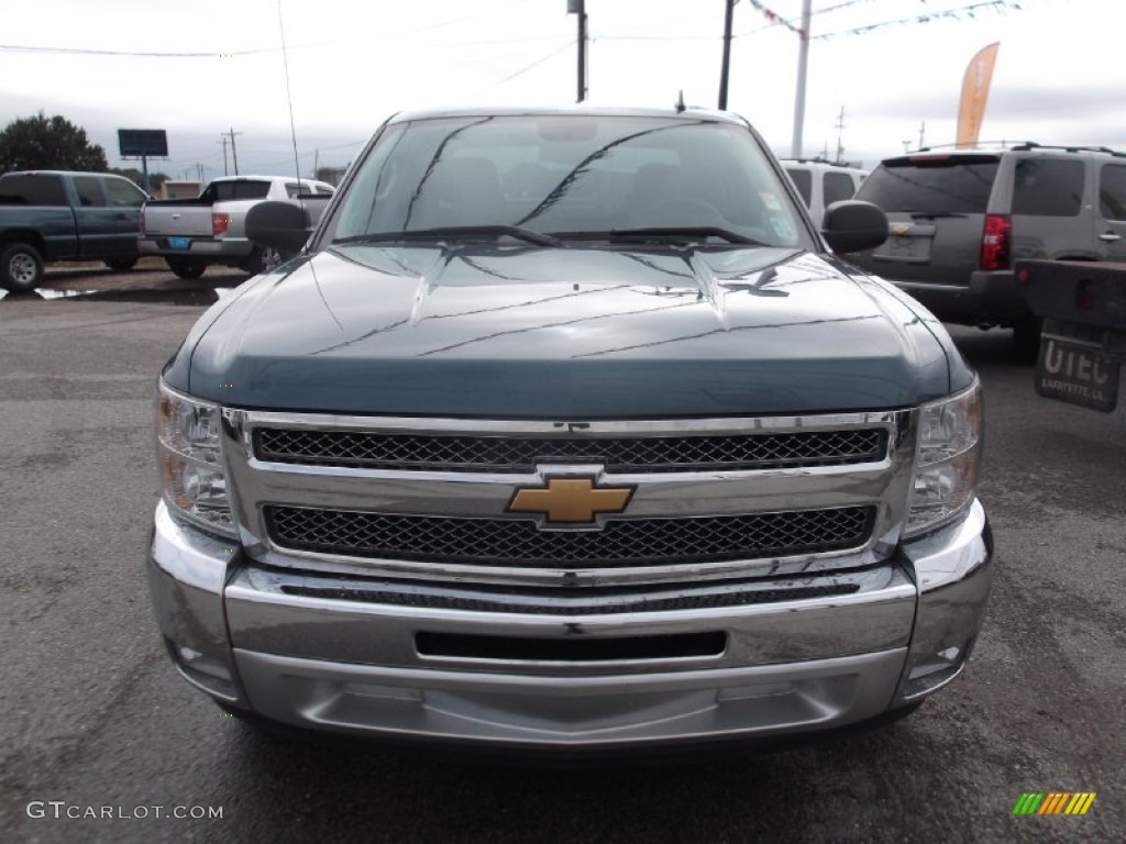 2012 Silverado 1500 LT Crew Cab - Blue Granite Metallic / Ebony photo #2